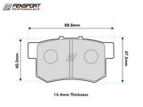 Brake Pads - Rear - PBS ProTrack - Swift Sport ZC31S