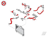 Radiator Coolant Silicone Hose Kit - Stoney Racing - Celica ST205