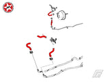 Front Trunk Heater & Brake Booster Silicone Hose Kit - Stoney Racing - MR2 MK2 Rev 1, 2 & 3 Turbo - Diagram